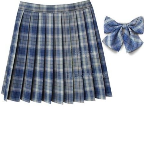 チェックスカート プリーツ仕立てチェック柄ミニスカートリボン付き
