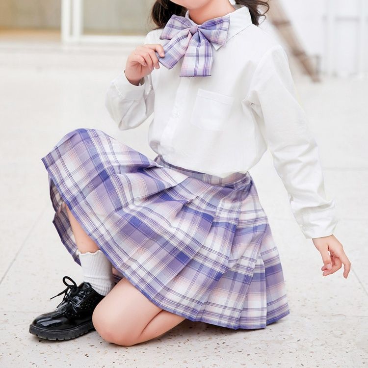 チェックスカート 防走光機能付き格子柄プリーツスカート