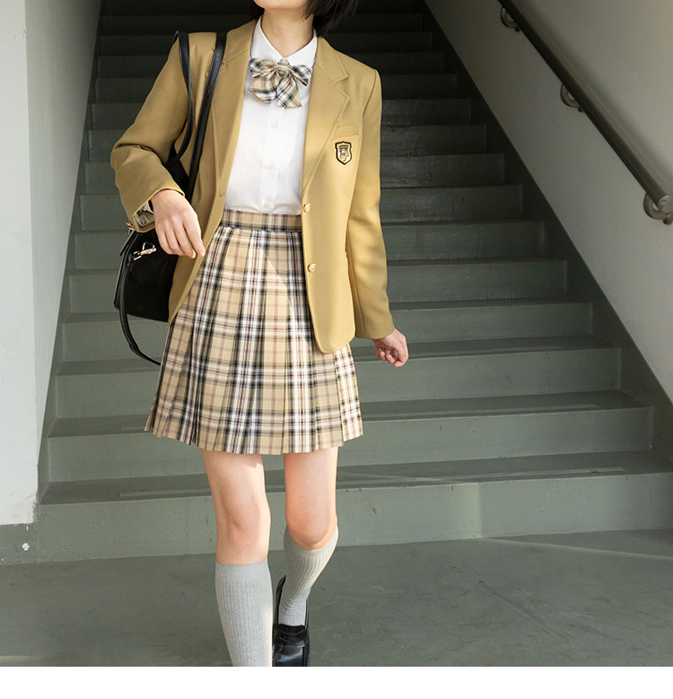 チェックスカート 学院風クラシック格子柄プリーツミニスカート