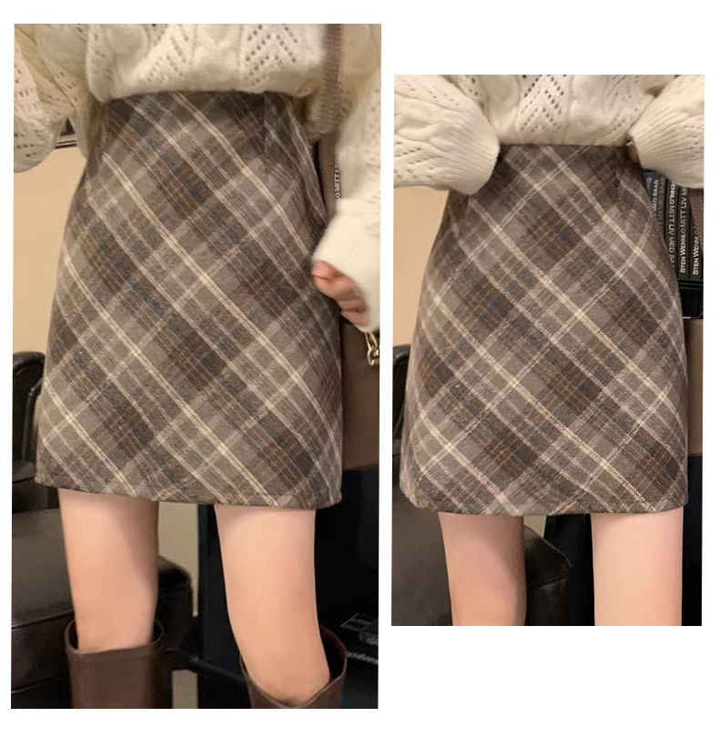 チェックスカート 暖かみ溢れるチェックミニスカート