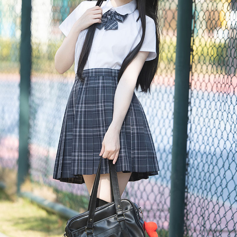 チェックスカート 学院風タータン柄プリーツスカート