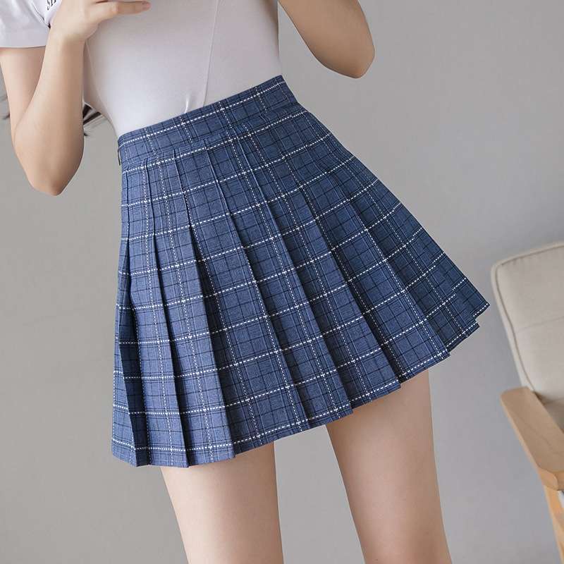 動くたびにひらり♡プリーツ入りチェック柄ミニスカート
