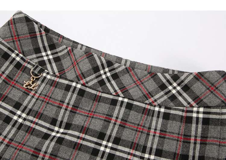 チェックスカート プリーツ入りチェック柄制服風スカート