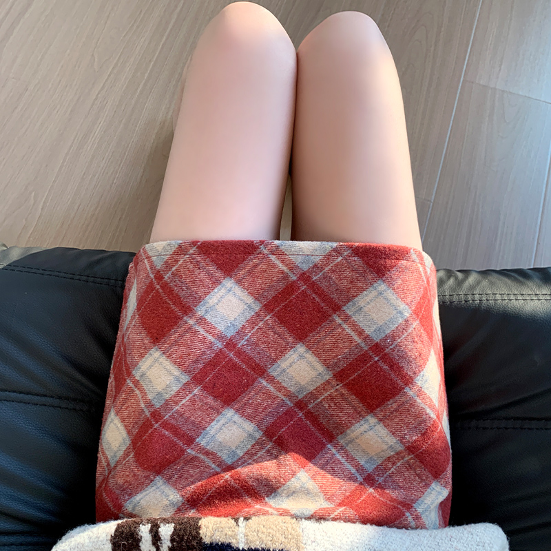 チェックスカート あったかウール チェックミニスカート