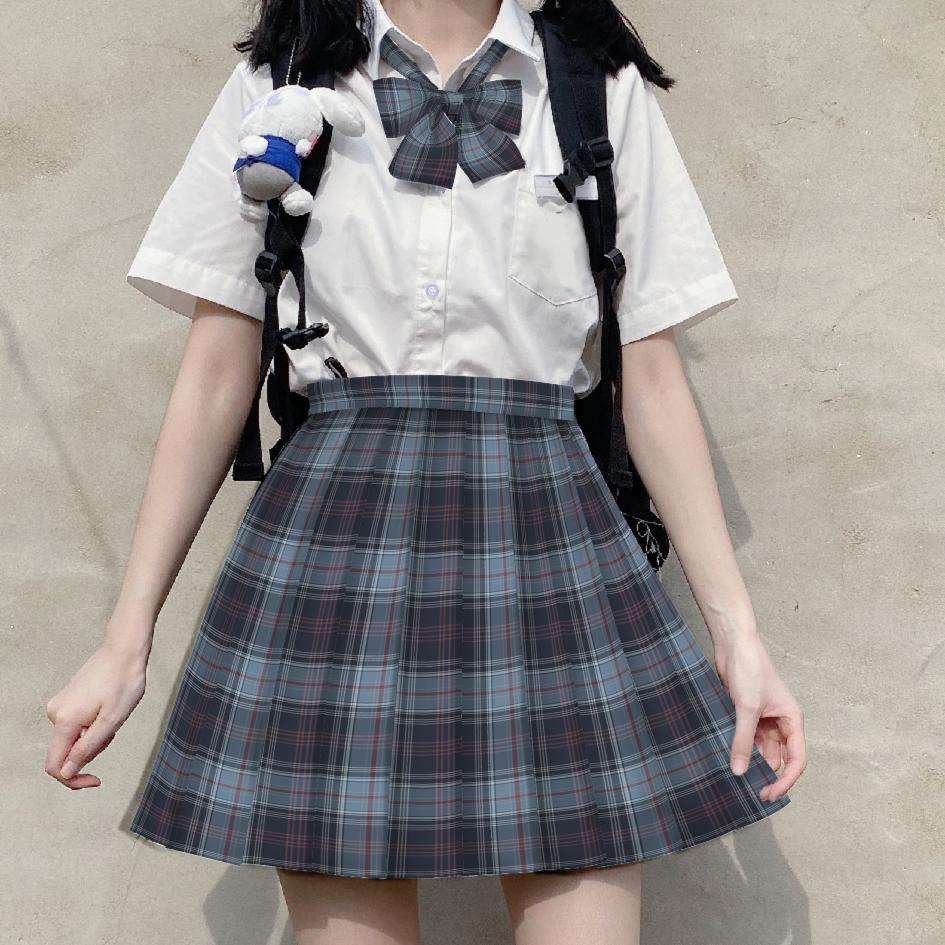 制服風プリーツチェックスカート