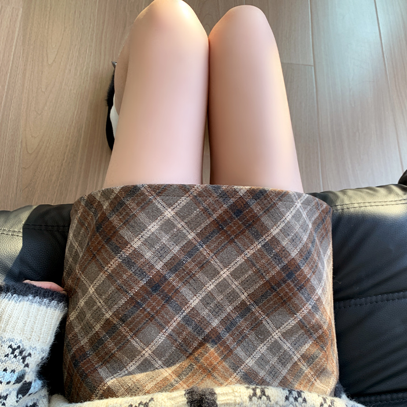 チェックスカート あったかウール混チェックミニスカート