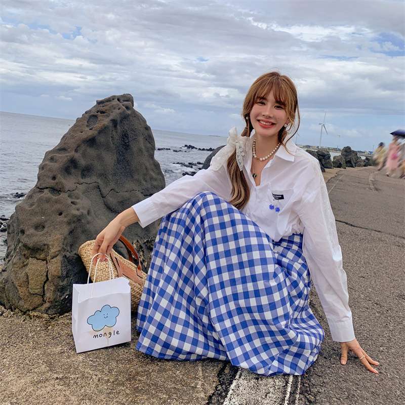 なみなみチェックスカート