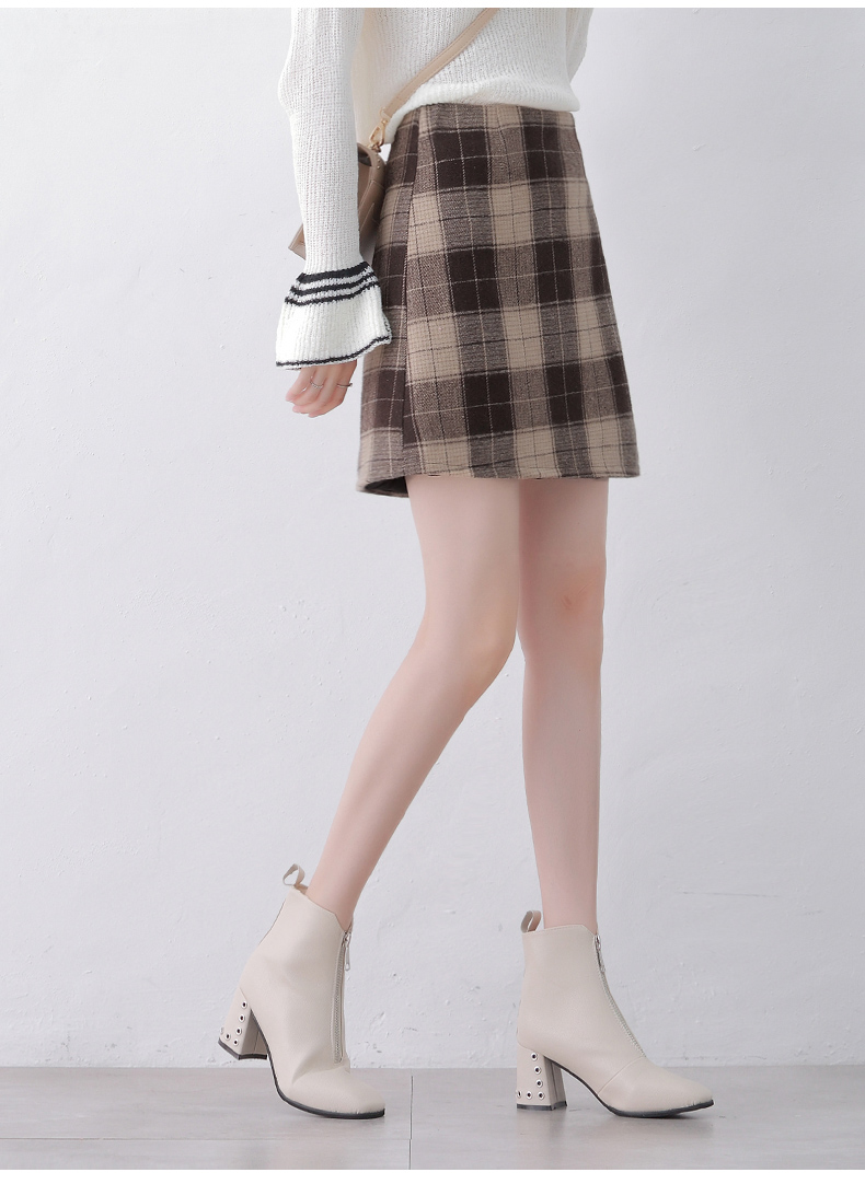 ほっこり可愛い♡あったかチェック柄ミニスカート
