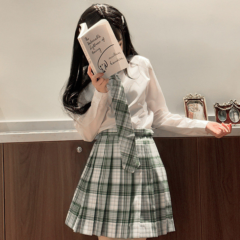 チェックスカート 学院風タータン柄プリーツスカート