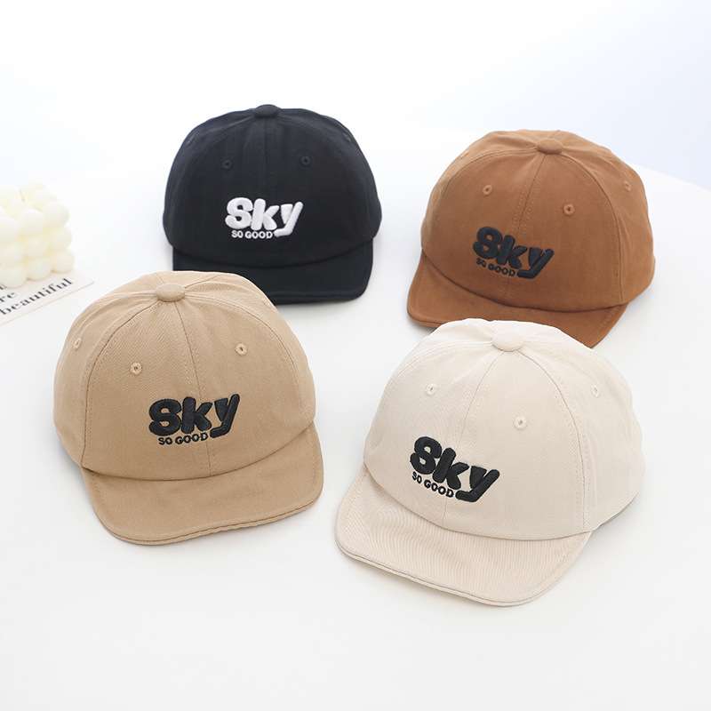 キッズ帽子 キッズ向け「SKY」英語入り ベビー帽子