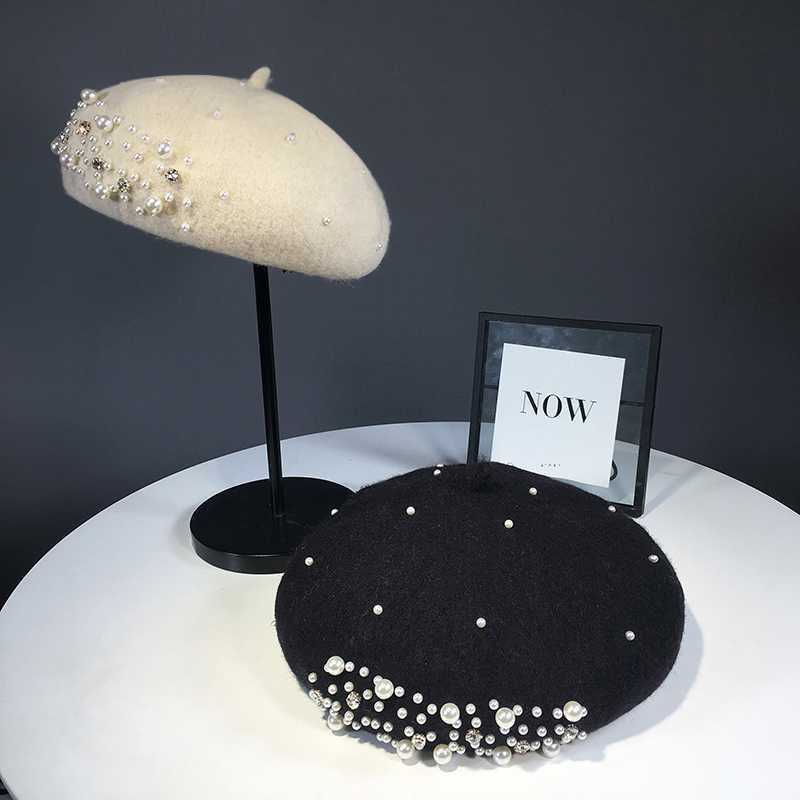 キッズ帽子 パール輝くふわもこベレー帽