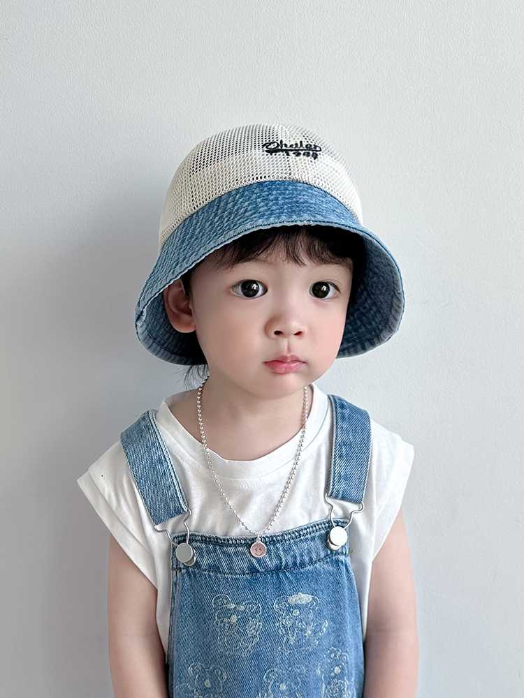 キッズ帽子 メッシュ切替バケットハット