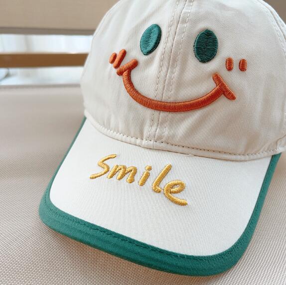 キッズ帽子 SMILE つば広帽子 日焼け対策に最適 