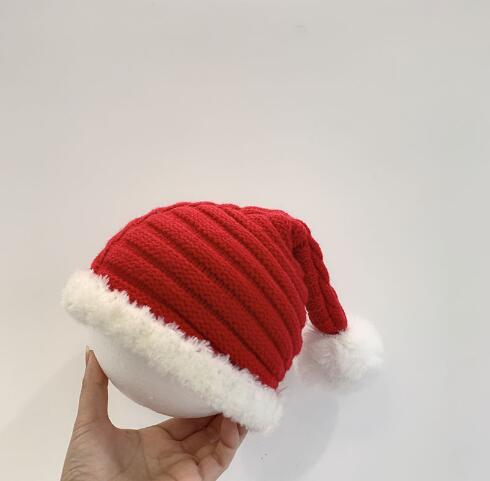 キッズ帽子  あなたもサンタクロースに！クリスマスニット帽子｜赤ちゃん〜キッズ用 S・M サイズ