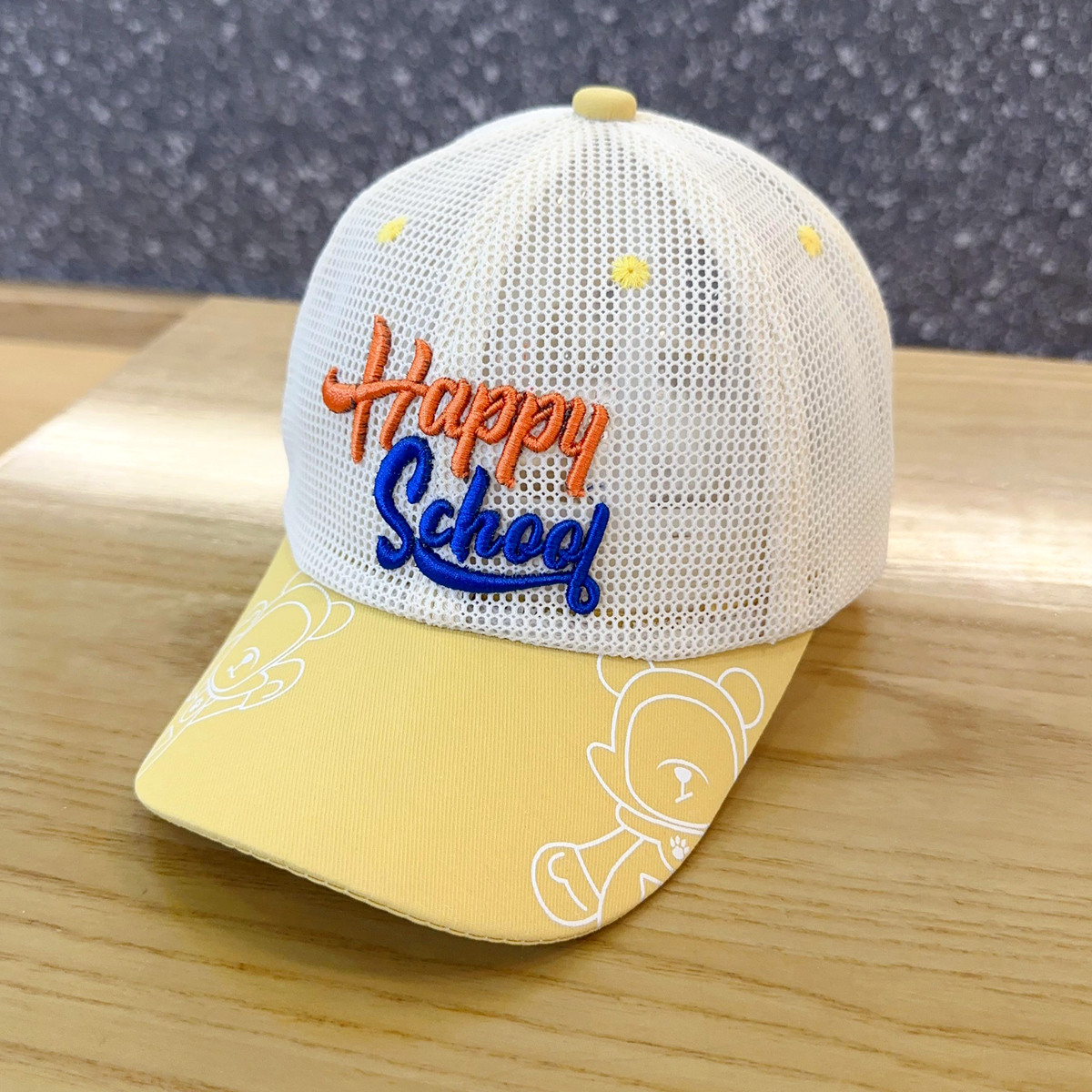 キッズ帽子 Happy school メッシュキャップ