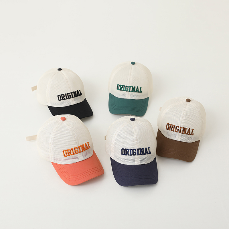 キッズ帽子 メッシュ文字入りキッズキャップ