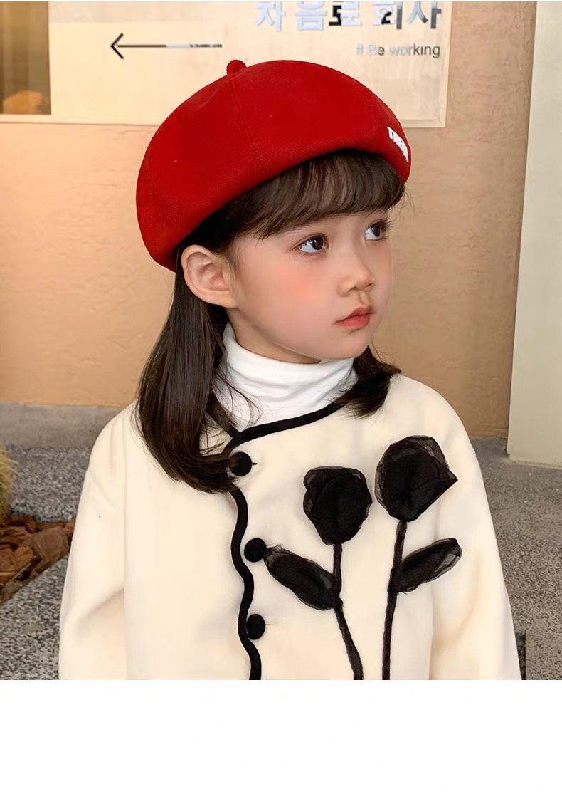 キッズ帽子 子供向けトレンド感覚ベレー帽
