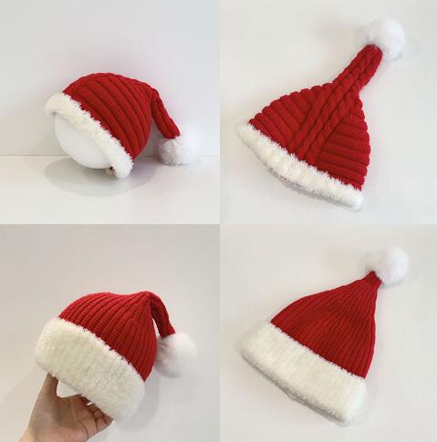 キッズ帽子  あなたもサンタクロースに！クリスマスニット帽子｜赤ちゃん〜キッズ用 S・M サイズ