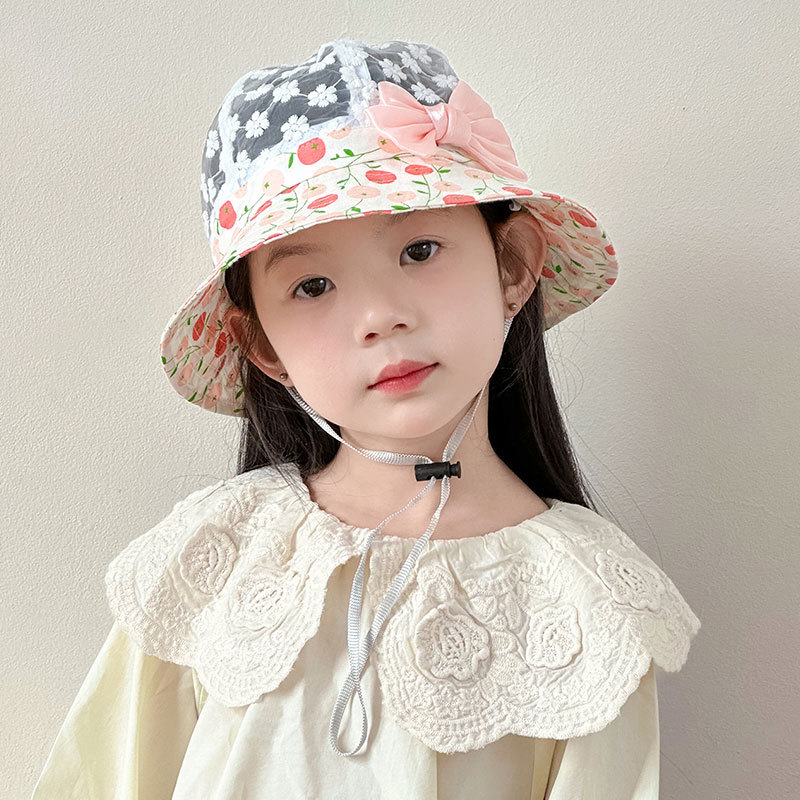 キッズ帽子 花と実りのあそびバケットハット