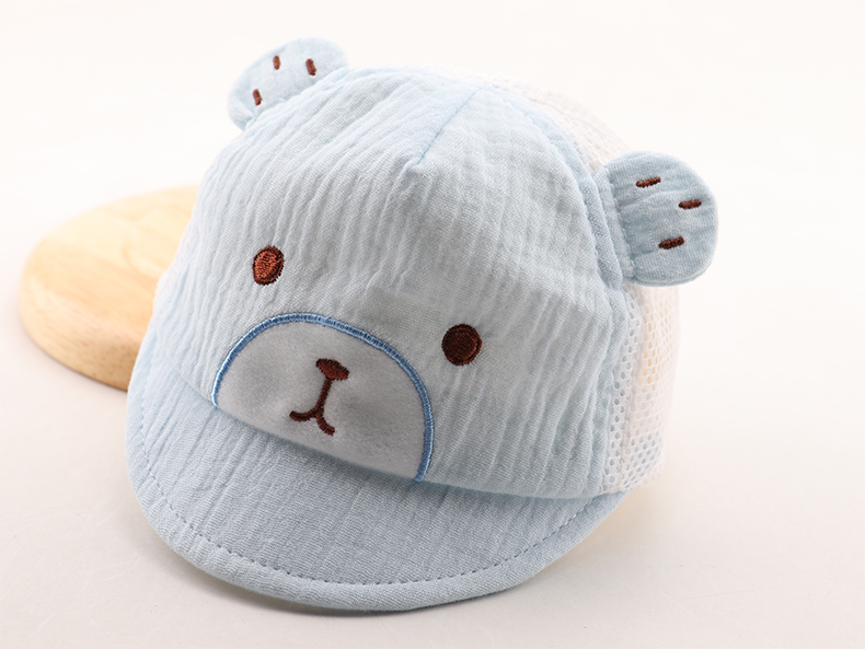 キッズ帽子 ふわもこくまさん耳付きベビーキャップ