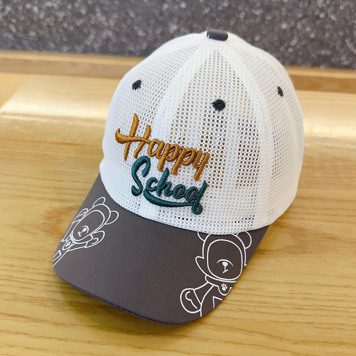 キッズ帽子 Happy school メッシュキャップ
