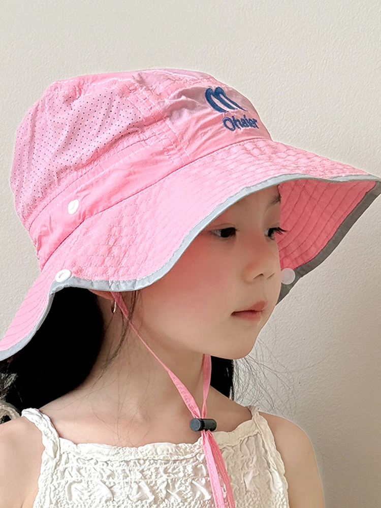 キッズ帽子 通気性抜群 お出かけ日よけ帽子