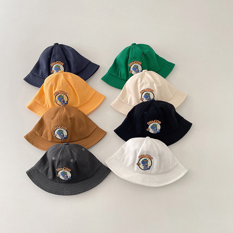 キッズ帽子 かわいい恐竜刺繍バケットハット