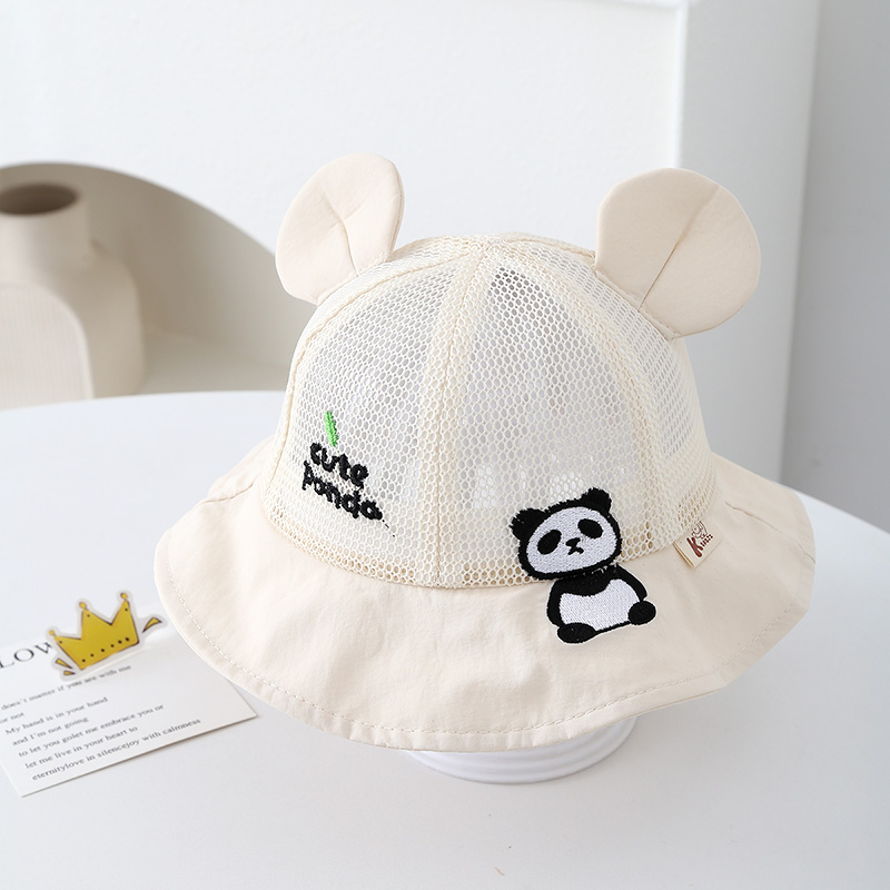 キッズ帽子 パンダちゃん耳付きメッシュハット