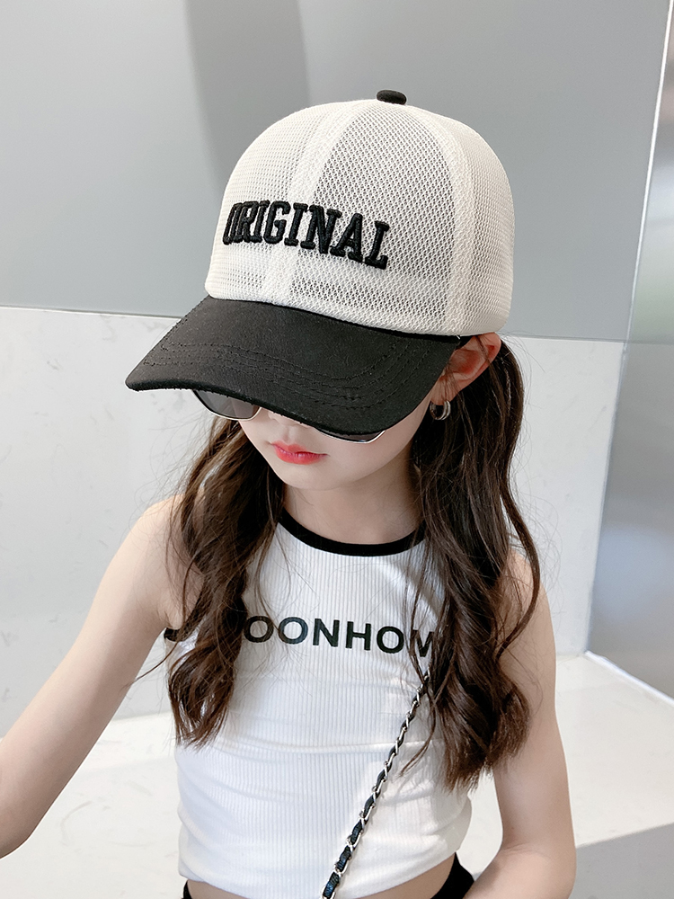 キッズ帽子 メッシュ文字入りキッズキャップ