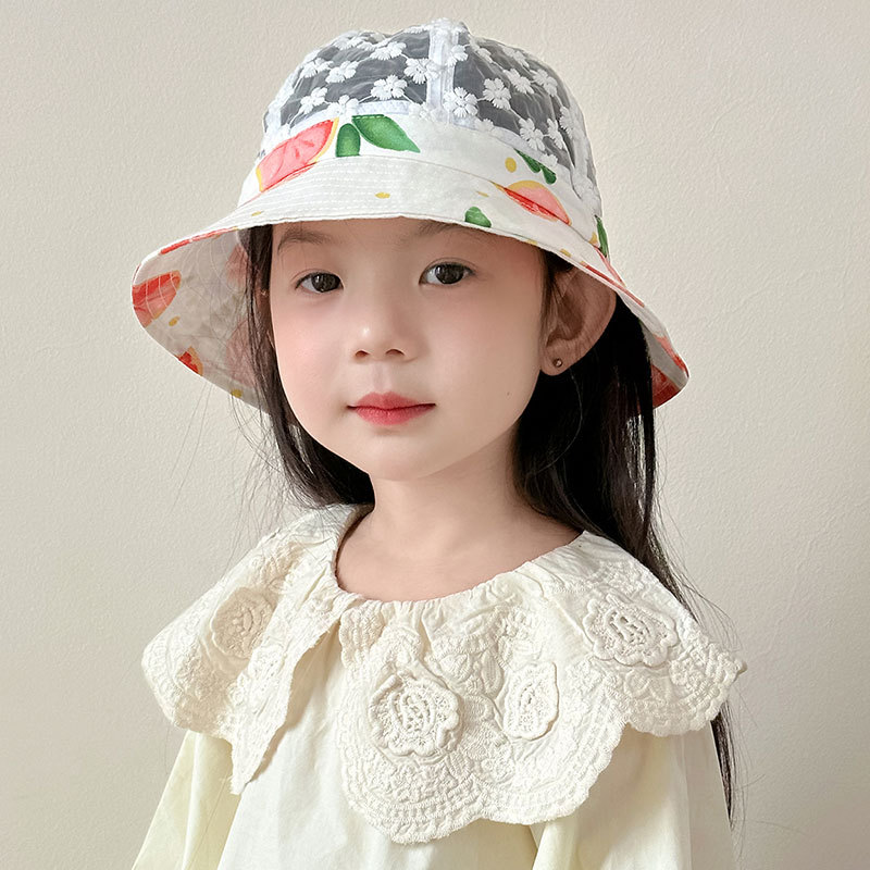キッズ帽子 花と実りのあそびバケットハット