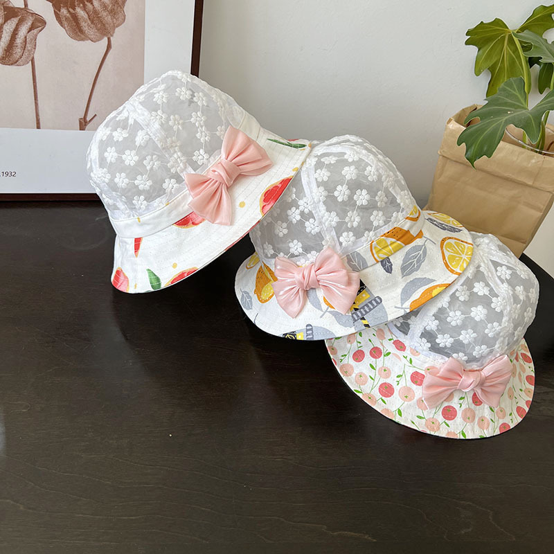 キッズ帽子 花と実りのあそびバケットハット