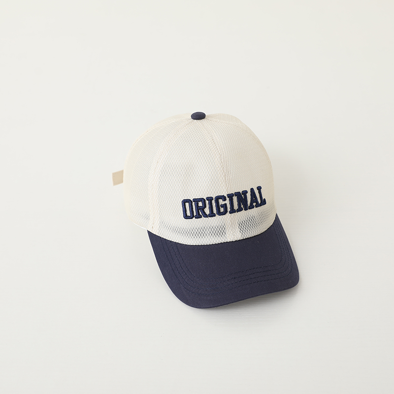 キッズ帽子 メッシュ文字入りキッズキャップ