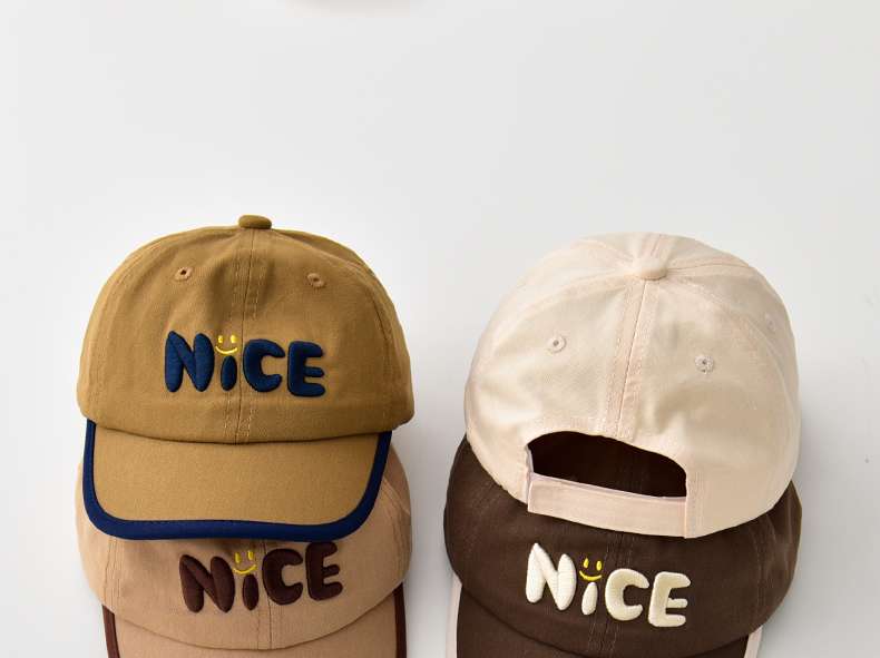 キッズ帽子 「NiCE」かわいいスマイルキッズキャップ