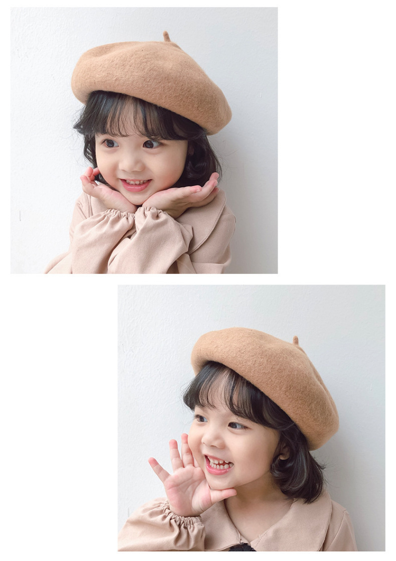 キッズ帽子 ふわもこ素材のお出かけキッズベレー帽