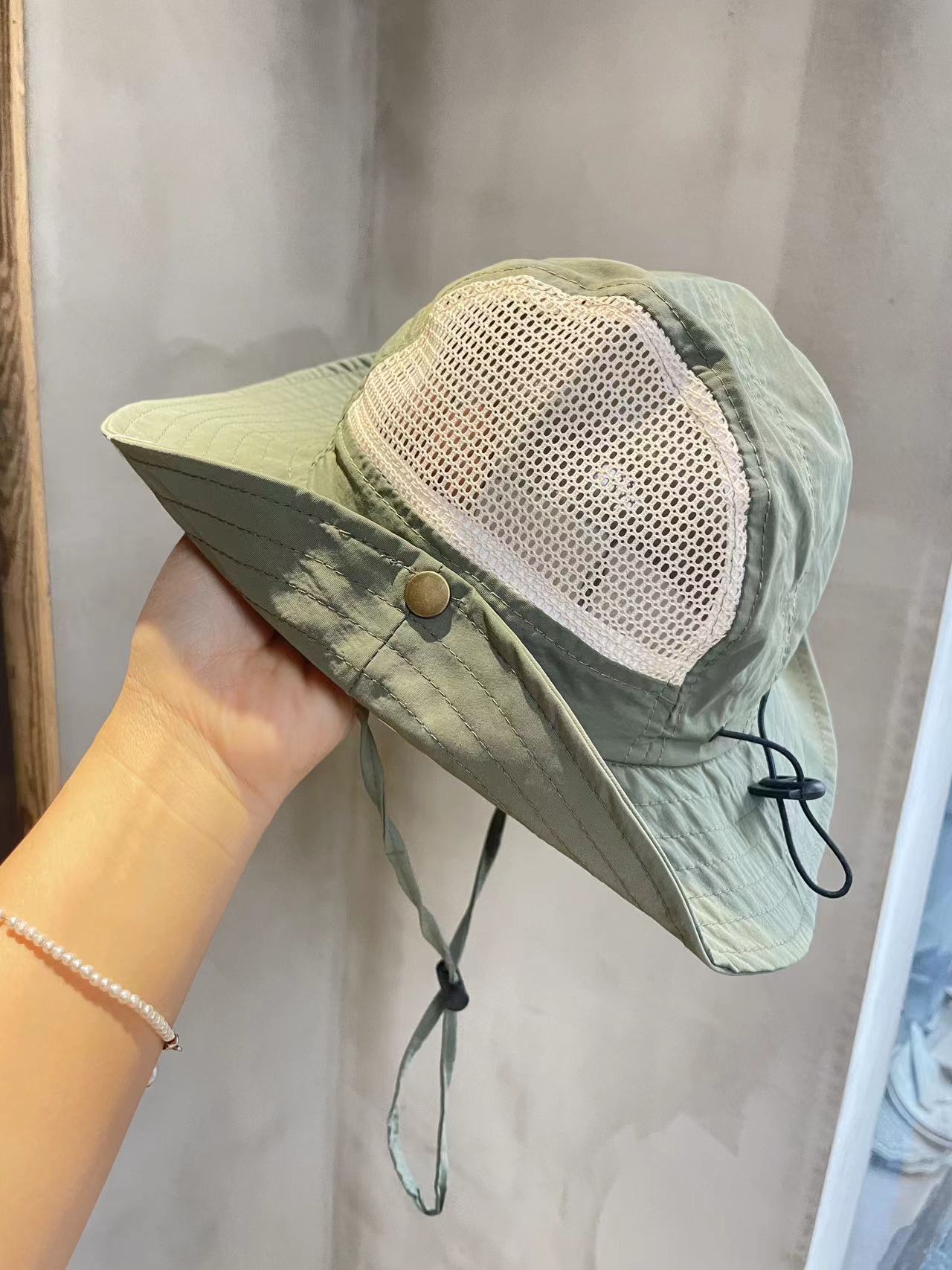キッズ帽子 メッシュ通気性お出かけバケットハット