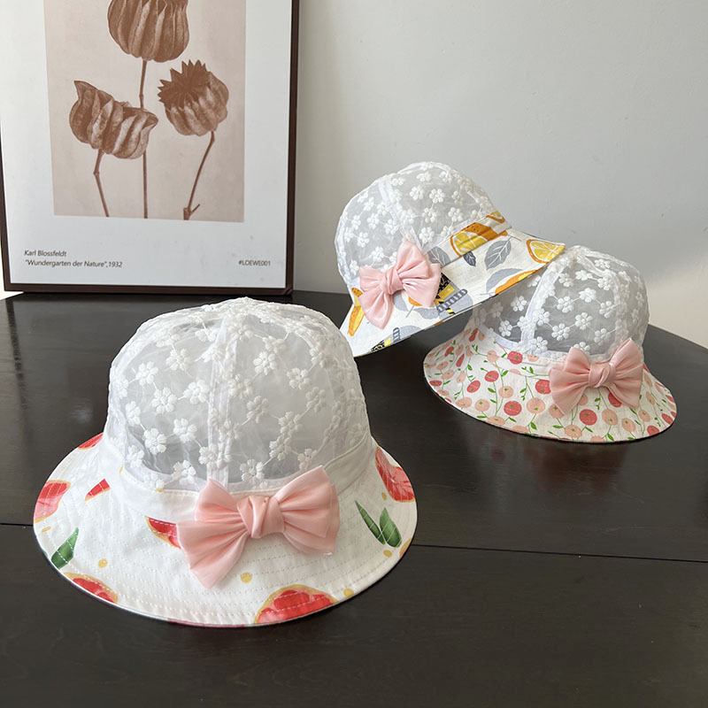 キッズ帽子 花と実りのあそびバケットハット