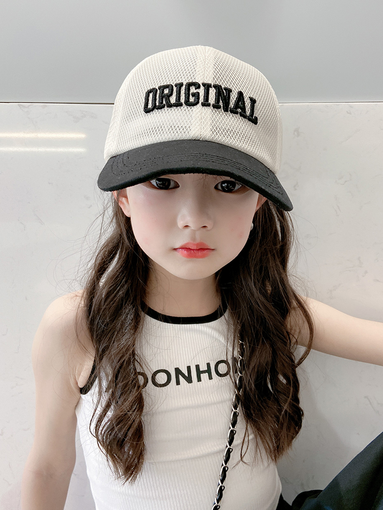 キッズ帽子 メッシュ文字入りキッズキャップ