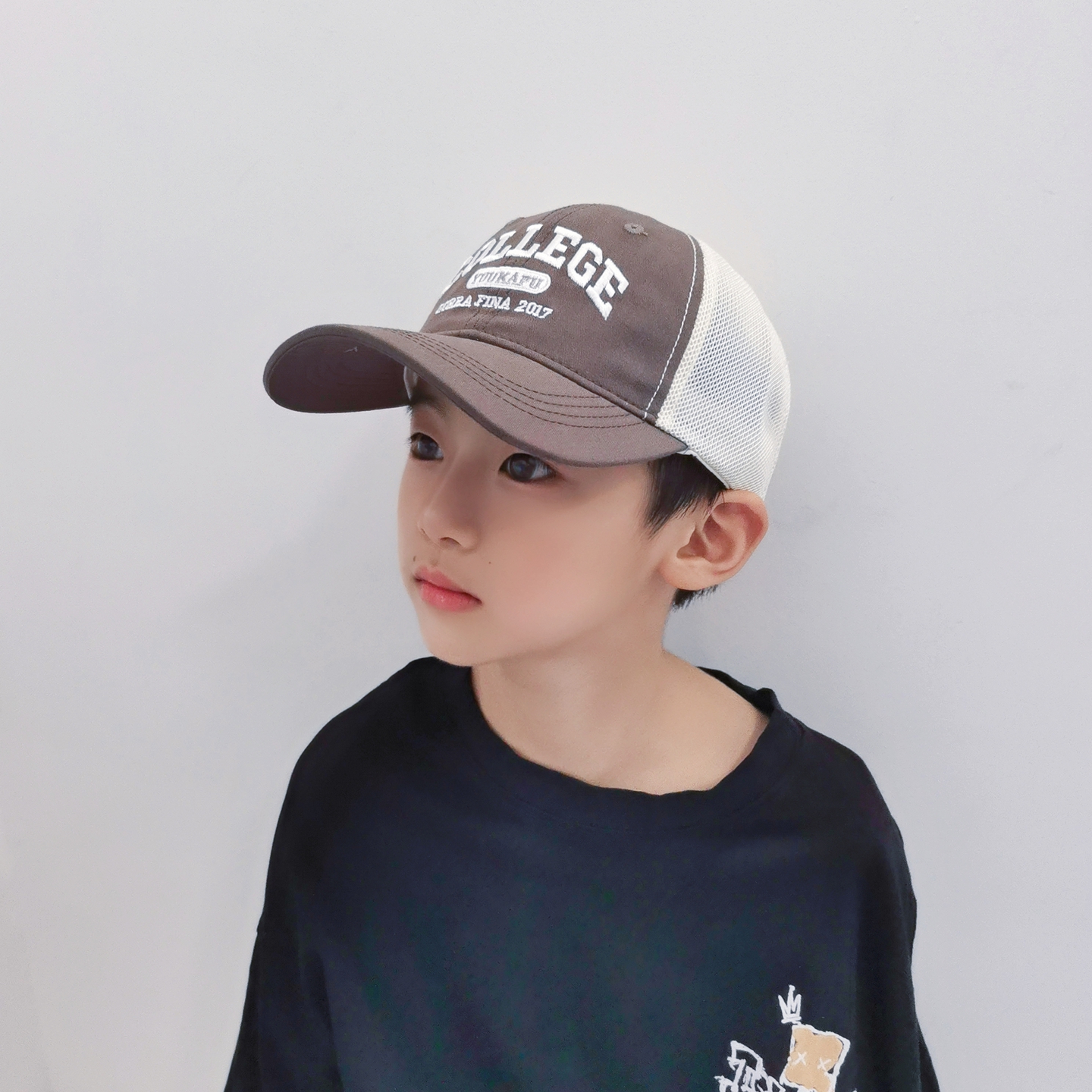 キッズ帽子 『COLLEGE』メッシュキッズキャップ