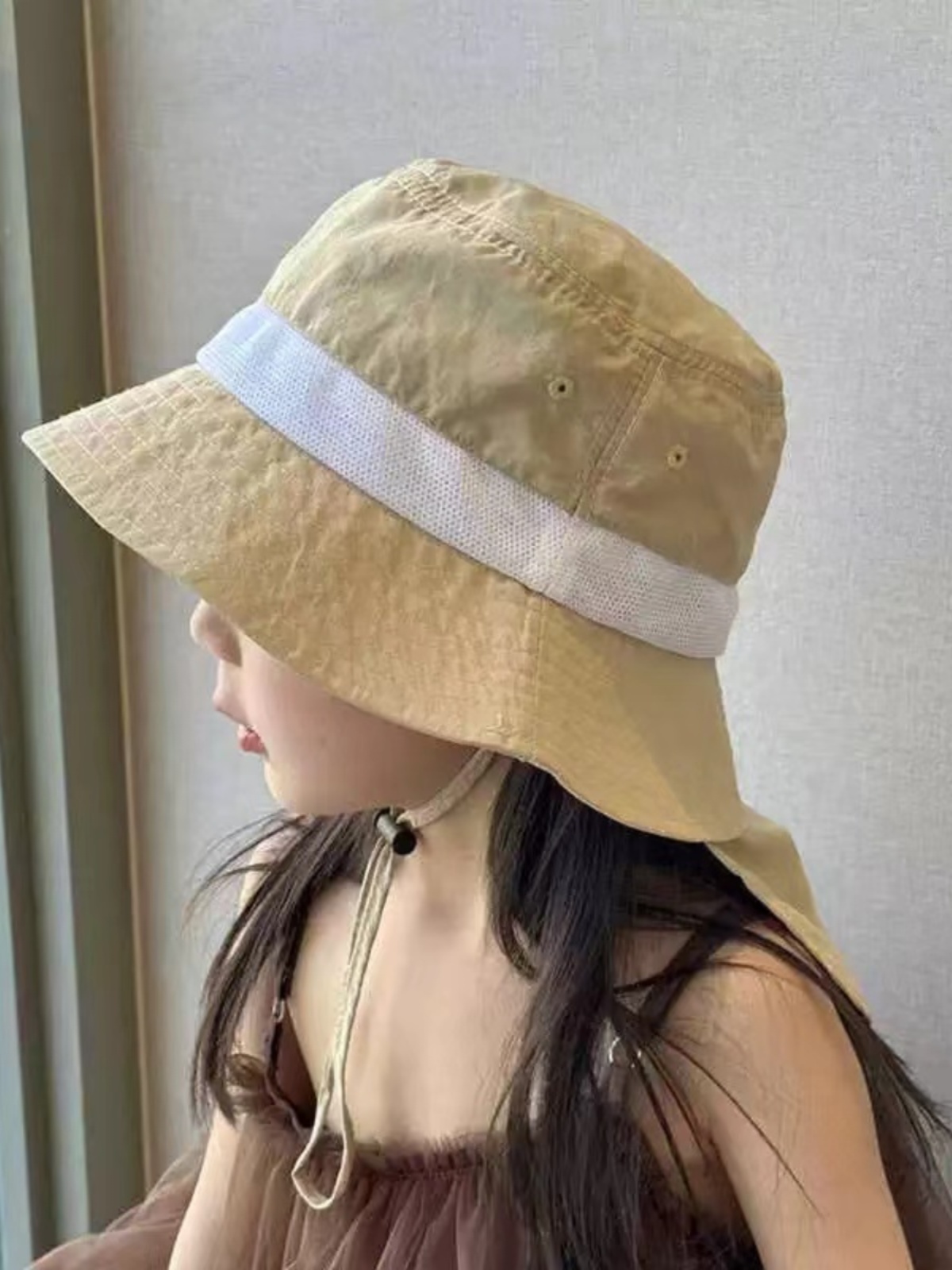 キッズ帽子 あご紐付き バケットハット