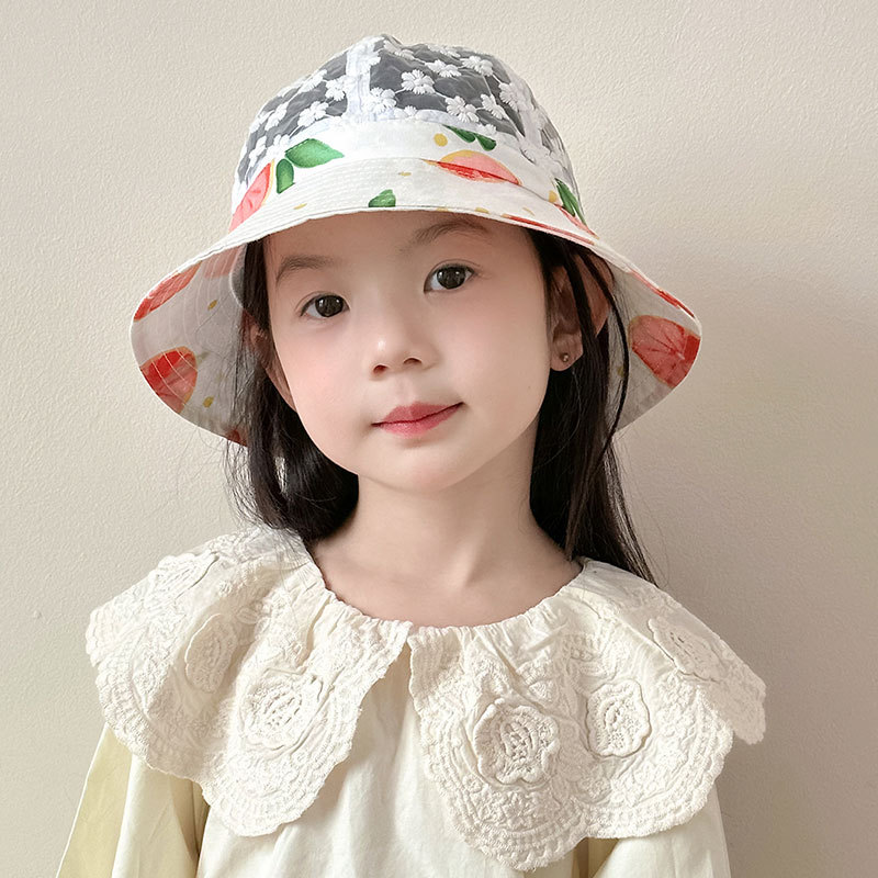 キッズ帽子 花と実りのあそびバケットハット