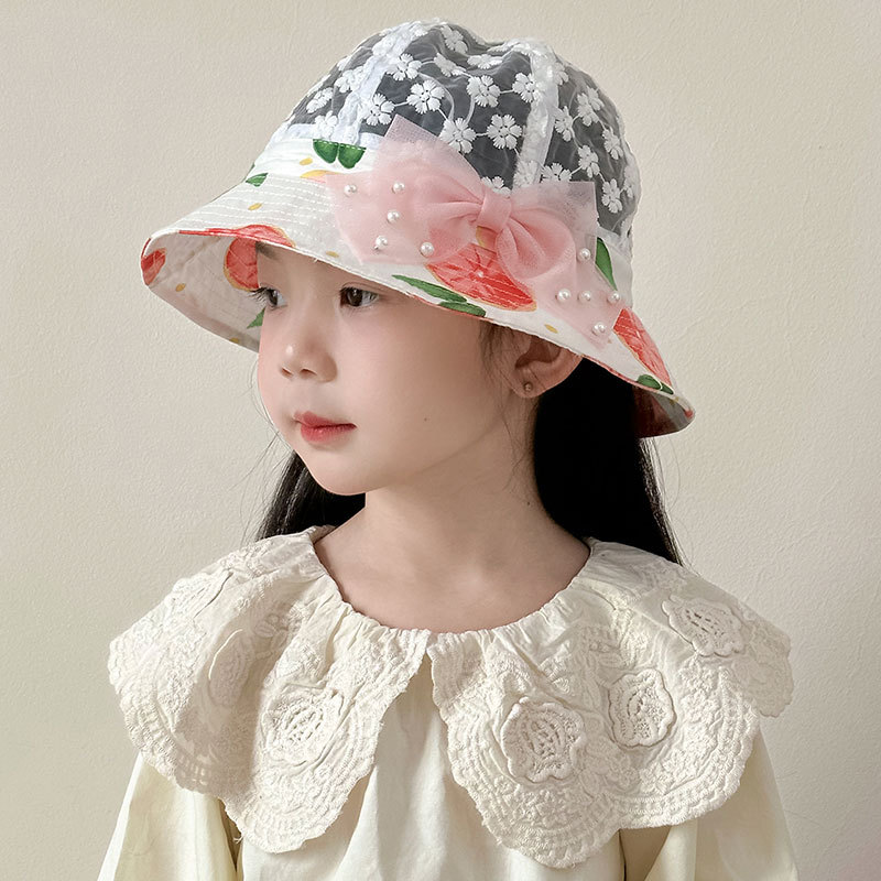 キッズ帽子 花と実りのあそびバケットハット