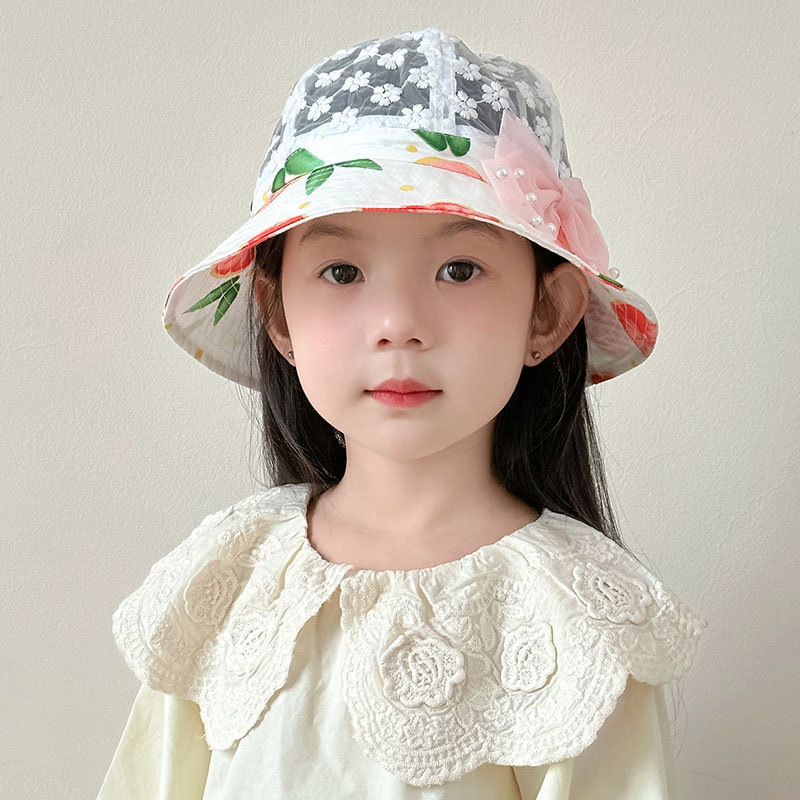 キッズ帽子 花と実りのあそびバケットハット