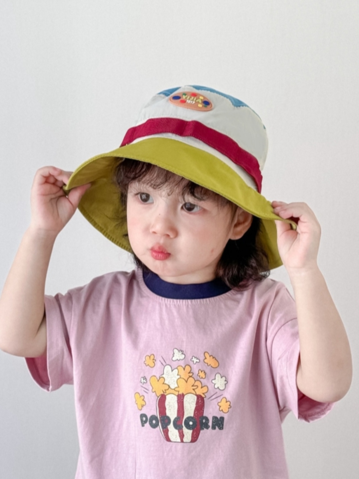 キッズ帽子 カラフルバケットハット