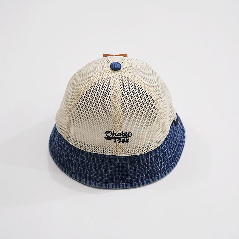 キッズ帽子 メッシュ通気性バケットハット 夏向け