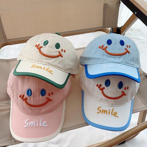 キッズ帽子 SMILE つば広帽子 日焼け対策に最適 