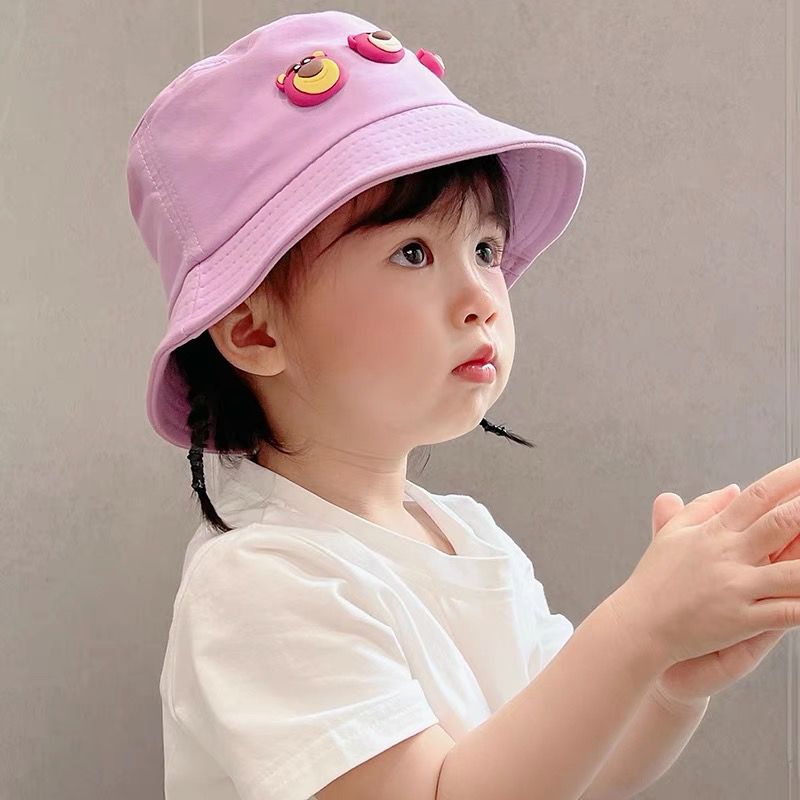 キッズ帽子 くまさん飾り付きバケットハット