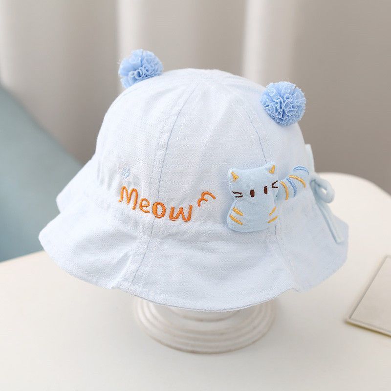 キッズ帽子 もこもこ猫ちゃんベビーバケットハット