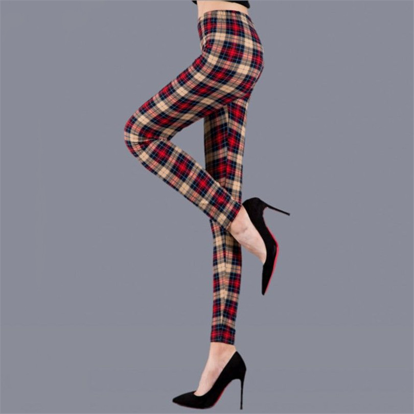 チェックパンツ スキニー 伸縮性抜群タータンチェックパンツ