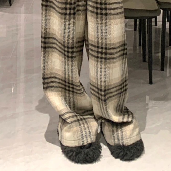 チェックパンツゆったりチェックパンツ 