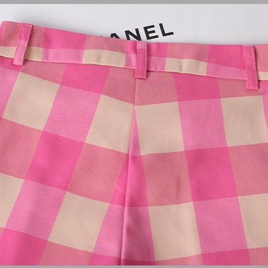 チェックパンツ チェックパンツ ゆったりワイドシルエットパンツ